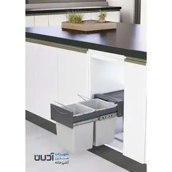 سطل زباله دومخزنه ریلی (24 لیتری) – هایلو/Hihlo