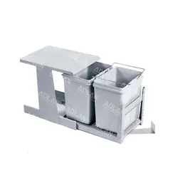 سطل زباله ریلی دو مخزنه متوسط درب باز شو (46 لیتری) – هانا/Hana