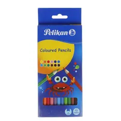 مداد رنگی 12 رنگ پلیکان جعبه مقوایی کد 601289