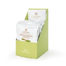 ماسک پودری اسپیرولینا هیدروژلی حاوی مورینگا 12 عددی