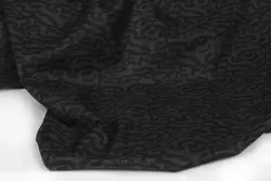 پارچه لباسی مولتی فایبر عرض 150 بروجرد طرح سیاه مشق کد 05