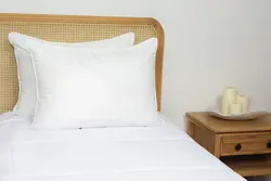 بالش الیاف پرسان 70*50 بروجرد طرح ساده رنگ شیری