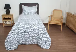 ست لحاف بزرگسال یک نفره سه تکه 90 بروجرد طرح  سایه1 رنگ 02