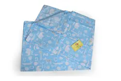 ملحفه روانداز نوزادی بروجرد طرح انیمالز 1 رنگ آبی