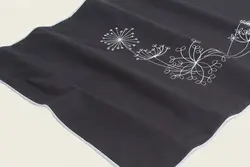 رانر گلدوزی بروجرد طرح قاصدک مستطیلی رنگ زغالی