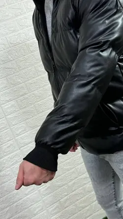 خرید کاپشن چرم مردانه ضد آب داخل پشم شیشه