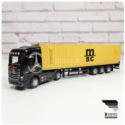 ماکت تریلی کانتینر دار مرسدس بنز آکتروس مشکی(Mercedes Benz Actros)