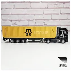 ماکت تریلی کانتینر دار مرسدس بنز آکتروس مشکی(Mercedes Benz Actros)