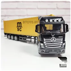 ماکت تریلی کانتینر دار مرسدس بنز آکتروس مشکی(Mercedes Benz Actros)