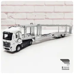 ماکت تریلی خودرو بر مرسدس بنز آکتروس سفید(Mercedes Benz Actros)