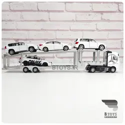 ماکت تریلی خودرو بر مرسدس بنز آکتروس سفید(Mercedes Benz Actros)