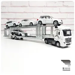 ماکت تریلی خودرو بر مرسدس بنز آکتروس سفید(Mercedes Benz Actros)
