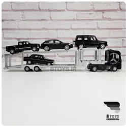 ماکت تریلی خودرو بر مرسدس بنز آکتروس مشکی(Mercedes Benz Actros)