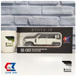 ماکت ماشین فلزی لندروور دیفندر سفید مقیاس:1/24 (Landrover defender  Chezhi)