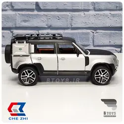 ماکت ماشین فلزی لندروور دیفندر نقره ای مقیاس:1/24 (Landrover defender  Chezhi)