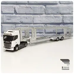 ماکت تریلی خودرو بر اسکانیا730 سفید(SCANIA 730)