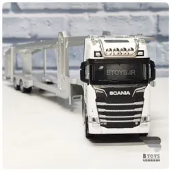 ماکت تریلی خودرو بر اسکانیا730 سفید(SCANIA 730)