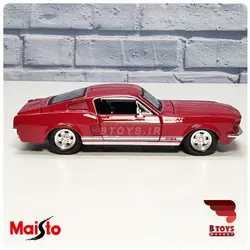ماکت فورد موستانگ جی تی 1967زرشکی(Ford Mustang GT Maisto)