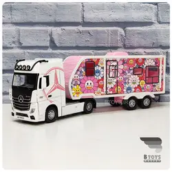 ماکت کاروان مرسدس بنز آکتروس صورتی(Mercedes Benz 1851 Actros)