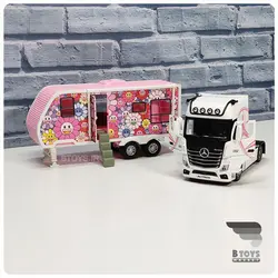 ماکت کاروان مرسدس بنز آکتروس صورتی(Mercedes Benz 1851 Actros)