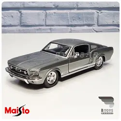 ماکت ماشین فلزی فورد موستانگ جی تی  1967 خاکستری(Ford Mustang GT Maisto)