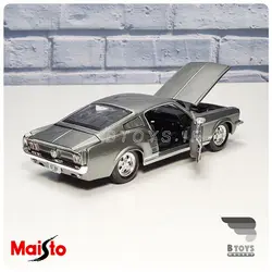 ماکت ماشین فلزی فورد موستانگ جی تی  1967 خاکستری(Ford Mustang GT Maisto)