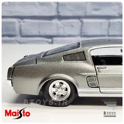 ماکت ماشین فلزی فورد موستانگ جی تی  1967 خاکستری(Ford Mustang GT Maisto)