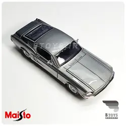 ماکت ماشین فلزی فورد موستانگ جی تی  1967 خاکستری(Ford Mustang GT Maisto)