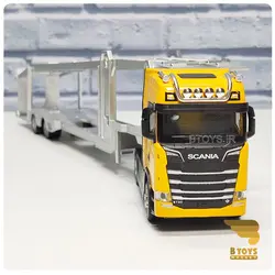 ماکت تریلی خودرو بر اسکانیا730 زرد(SCANIA 730)