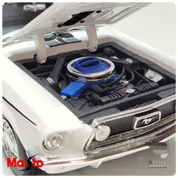 ماکت فورد موستانگ جی تی 1967 سفید مایستو(Ford mustang GT 1967 Maisto)