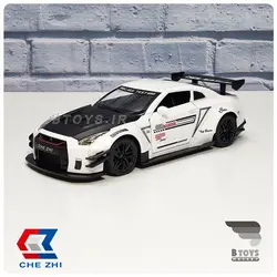 ماکت ماشین فلزی نیسان جی تی آر سفید مقیاس:1/24 (NISSAN GTR  Chezhi)