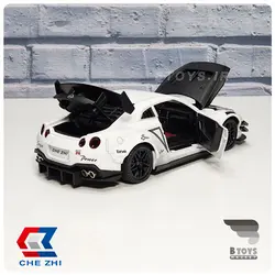 ماکت ماشین فلزی نیسان جی تی آر سفید مقیاس:1/24 (NISSAN GTR  Chezhi)