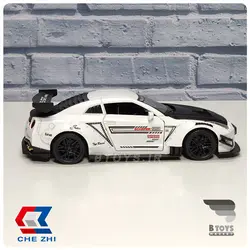 ماکت ماشین فلزی نیسان جی تی آر سفید مقیاس:1/24 (NISSAN GTR  Chezhi)