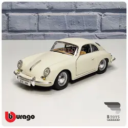 ماکت پورشه 356کوپه 1961 کرم بوراگو (Porsche 356b COUPE Burago)