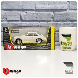 ماکت پورشه 356کوپه 1961 کرم بوراگو (Porsche 356b COUPE Burago)