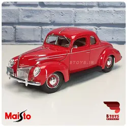 ماکت فورد دلوکس 1939 قرمز مایستو (Ford Deluxe1939 Maisto)