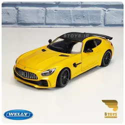 ماکت مرسدس بنز ای ام جی جی تی آر طلایی ویلی(Mercedes Benz AMG GTR welly)