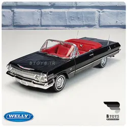 ماکت شورولت ایمپالا 1963 مشکی ویلی(Chevrolet Impala 1963 welly)