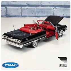 ماکت شورولت ایمپالا 1963 مشکی ویلی(Chevrolet Impala 1963 welly)