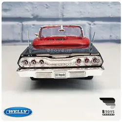 ماکت شورولت ایمپالا 1963 مشکی ویلی(Chevrolet Impala 1963 welly)