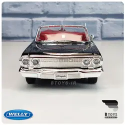 ماکت شورولت ایمپالا 1963 مشکی ویلی(Chevrolet Impala 1963 welly)