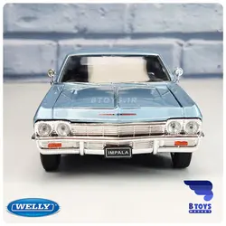 ماکت شورولت ایمپالا اس اس 1965 آبی ویلی(Chevrolet Impala SS 396 1965 welly)
