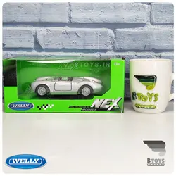 ماکت پورشه اسپایدر 550 نقره ای ویلی(Porsche 550 Spyder welly)