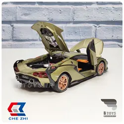 ماکت ماشین فلزی لامبورگینی سیان زیتونی مقیاس:1/24(Lamborghini sian Chezhi)