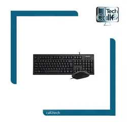 کیبورد و ماوس ای فورتک KR-8520 DS سیم دار