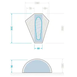 چادر کوهنوردی فورکلاز- 1 نفر – خاکستری – MT900