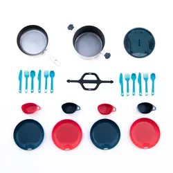 ست ظروف کمپینگ کچوا – 4 نفره – استیل ضد زنگ – MH500