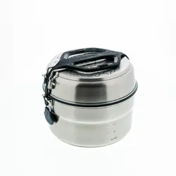 ست ظروف کمپینگ کچوا – 4 نفره – استیل ضد زنگ – MH500