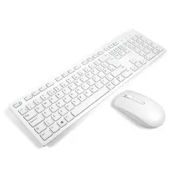 ماوس و کیبورد بی سیم سفید دل مدل KM636