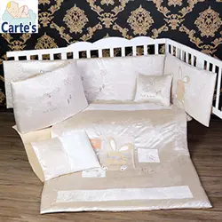 روتختی نوزادی 7 تکه گلدوزی خرگوش